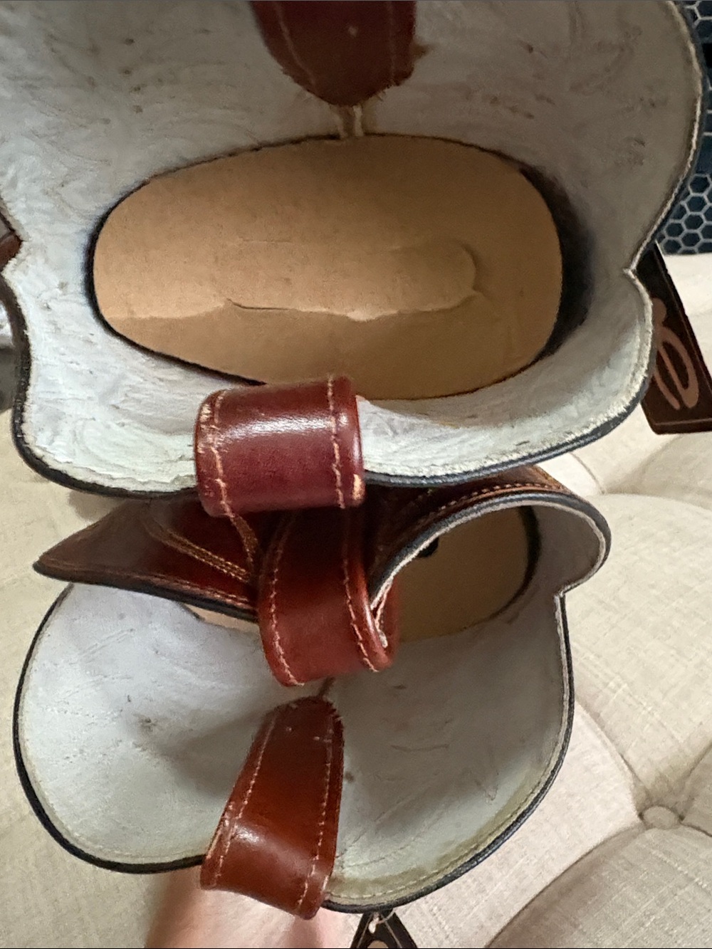 ACME Brown Leather Western Heeled Boots with Stitch Detail - Picture 7 of 11